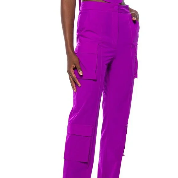 Elaine Violet: High Waist Cargo Slacks Large - Picture 7 of 7
